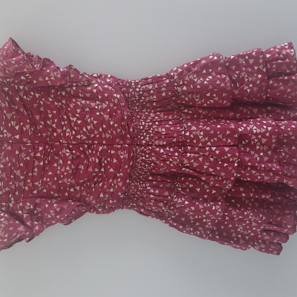 Anthropologie Kids' Burgundy Ruffle Dress - Picture 6 of 8